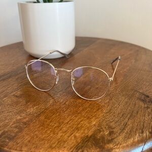 Urban Outfitters gold frame blue light glasses